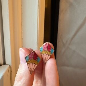 Vintage Colorful Geometric Earrings